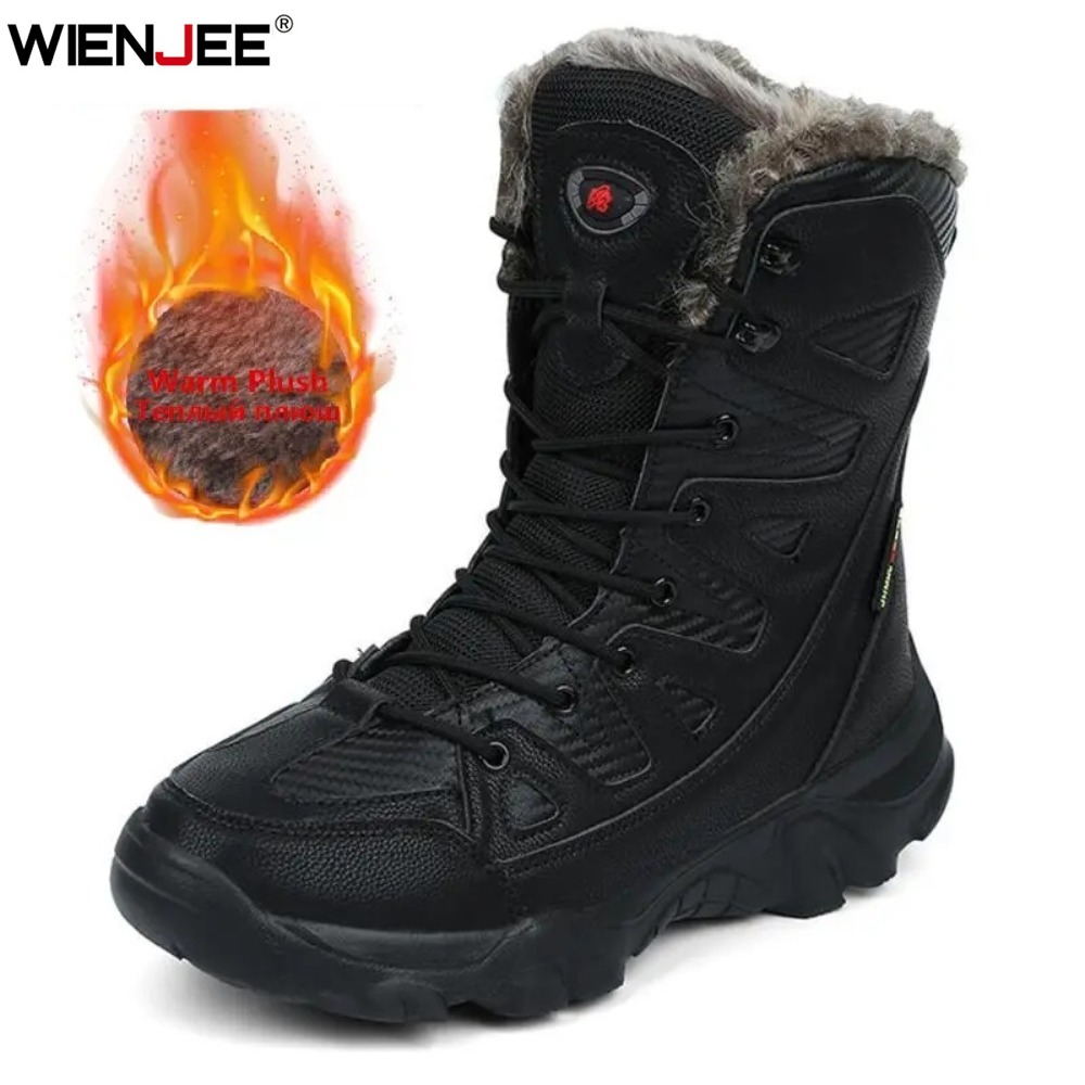 Men Shoes Type - Winter Waterproof Men Boots Plush Super