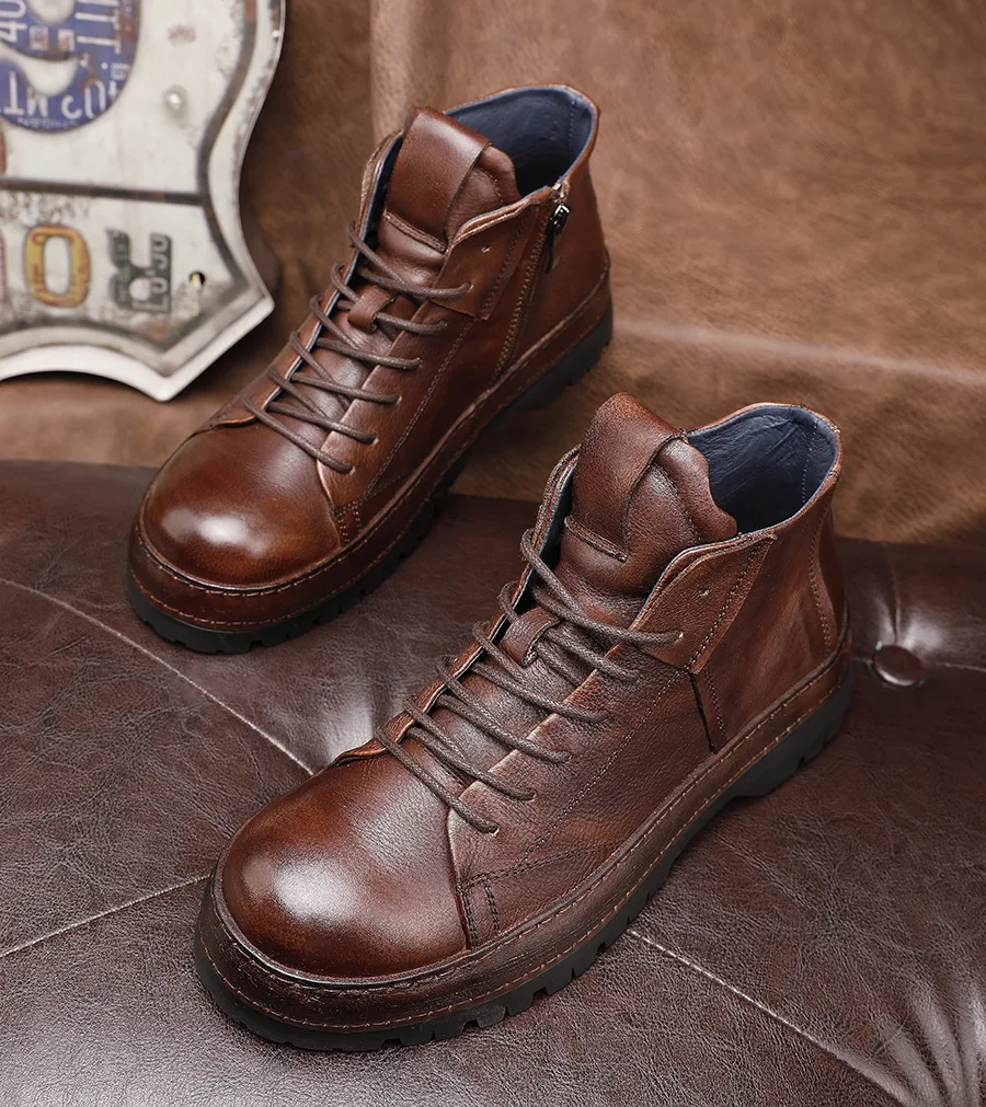 Vintage British Men Ankle Boot - Men'S Shoes Brogues recension och pris