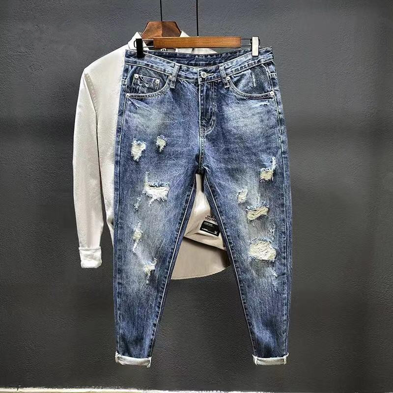 Nine-point jeans with holes fo - Men'S Shoes For Jeans recension och pris