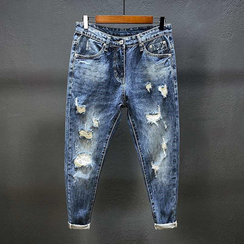 Nine-point jeans with holes fo - Men'S Shoes For Jeans recension och pris