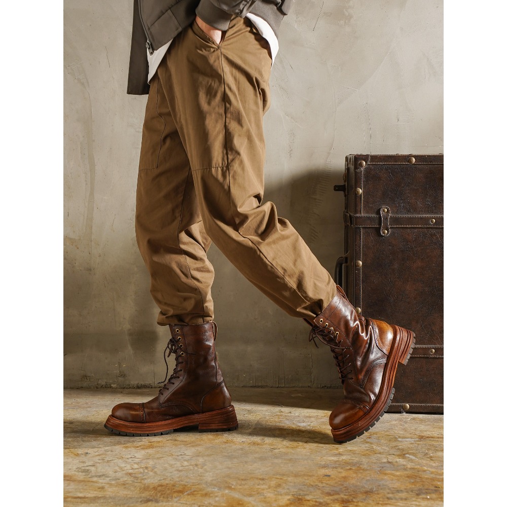 Men's Genuine Leather Motorcyc - Men'S Shoes Brogues recension och pris