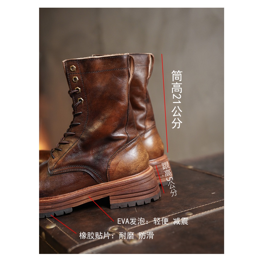 Men's Genuine Leather Motorcyc - Men'S Shoes Brogues recension och pris