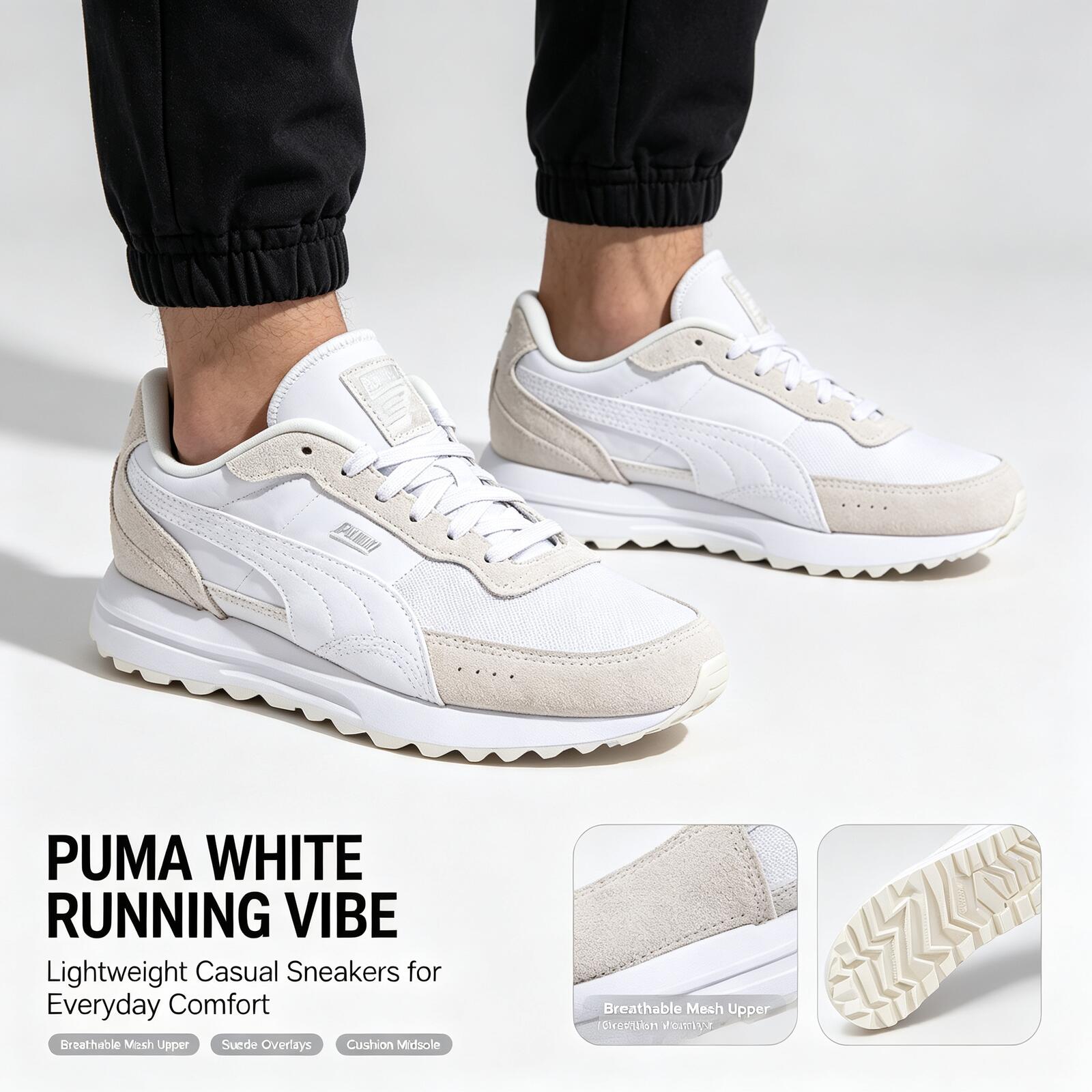 New Hot Puma White Lightweight - Men Shoes Size To Women recension och pris