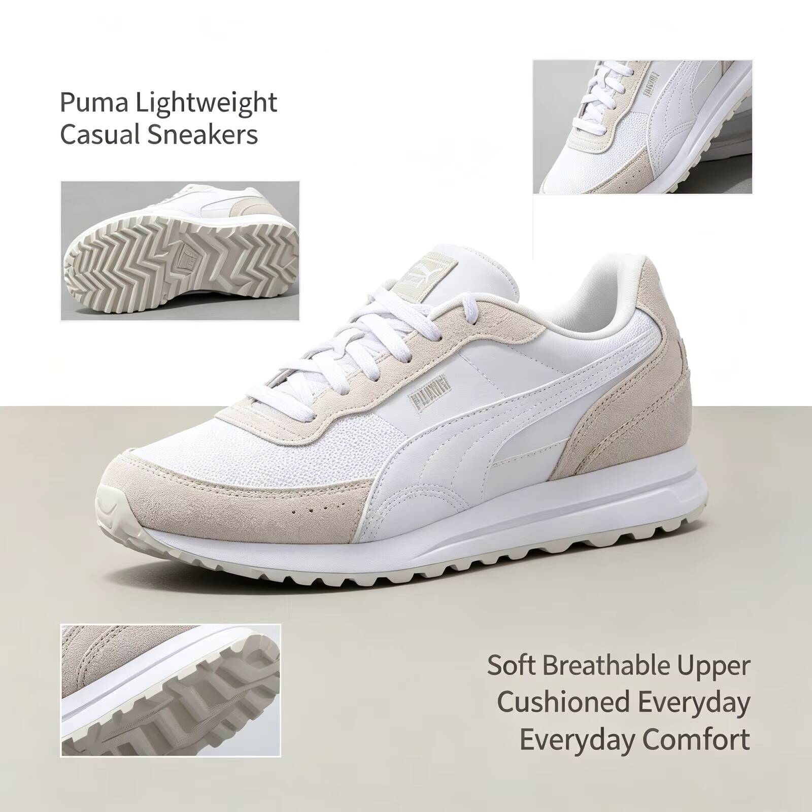 New Hot Puma White Lightweight - Men Shoes Size To Women recension och pris