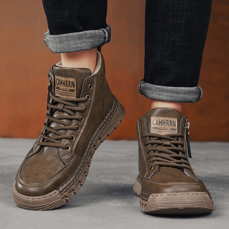 Men Leather High Top Ankle Boo - Running Shoes Lightweight recension och pris