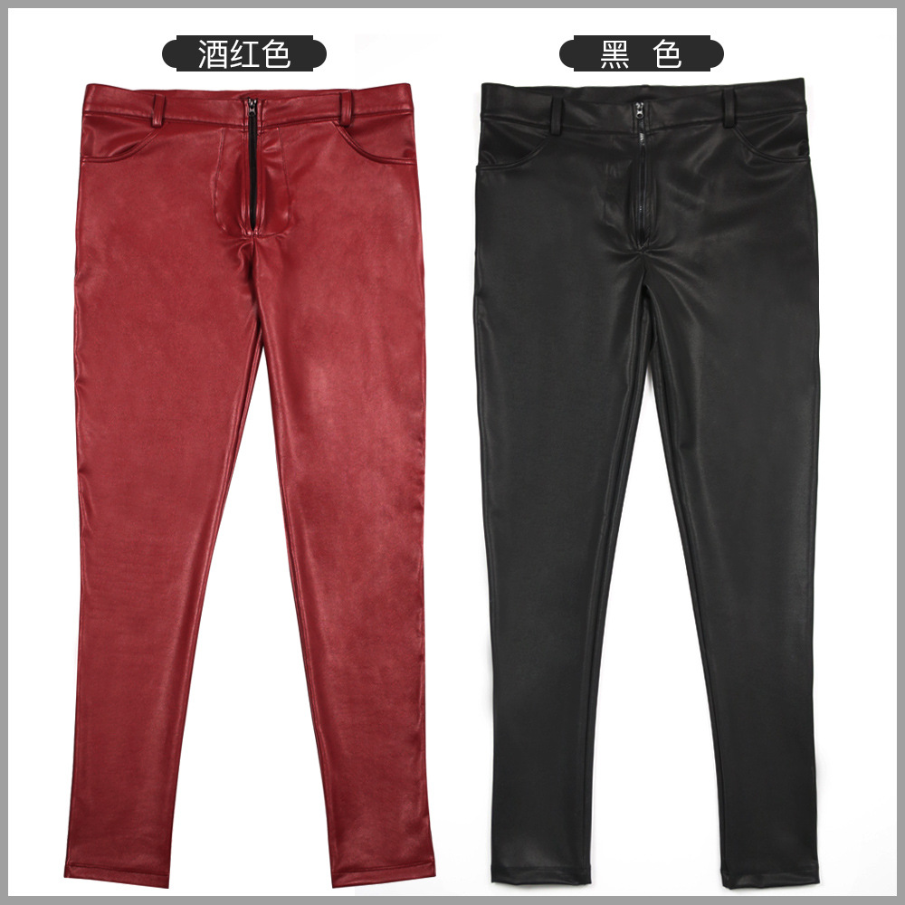 Men's PU Leather Skinny Jeans  - Men'S Shoes For Jeans recension och pris