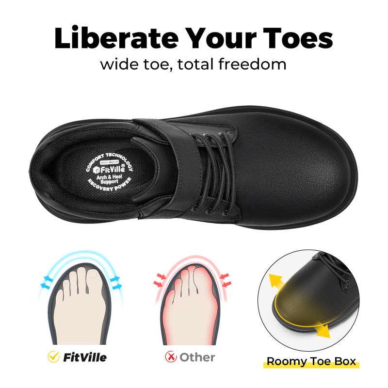 FitVille Men'S Diabetic Shoes  - Men'S Shoes V5 Rnr recension och pris