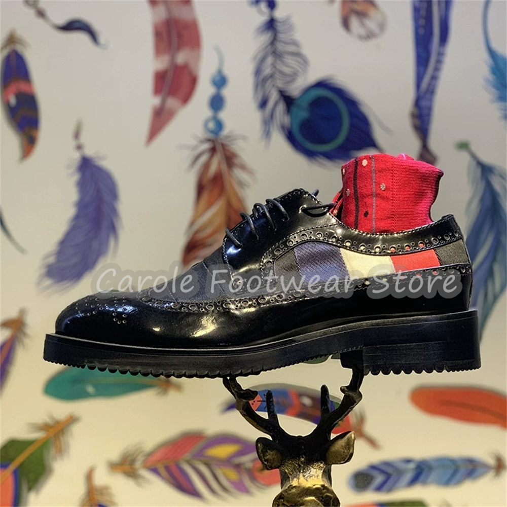 Fashion Mixed Color Carved Lac - Men'S Shoes Brogues recension och pris