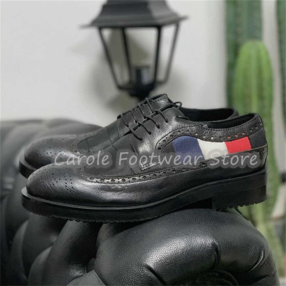Fashion Mixed Color Carved Lac - Men'S Shoes Brogues recension och pris