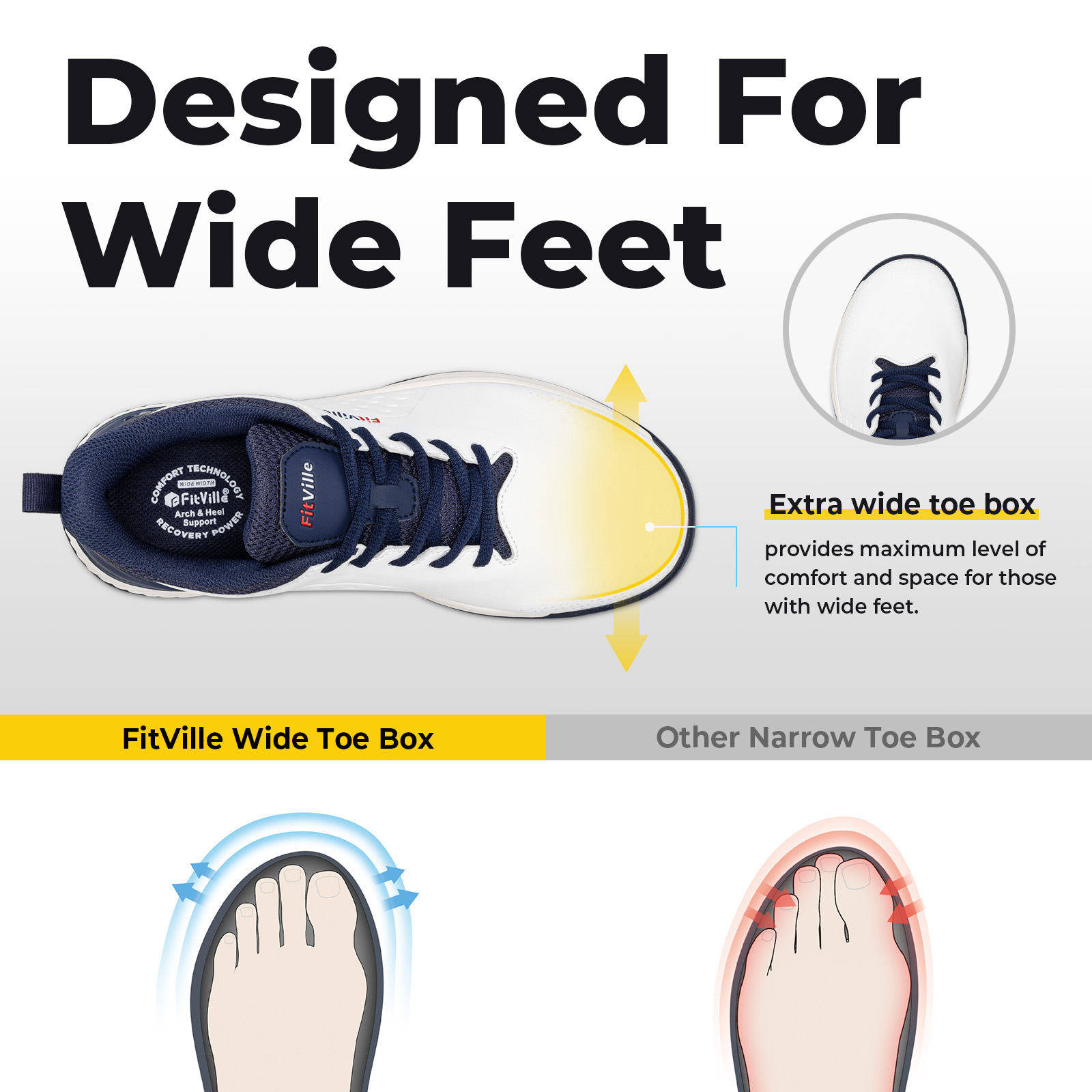 FitVille Extra Wide Men's Golf - Men'S Shoes V5 Rnr recension och pris