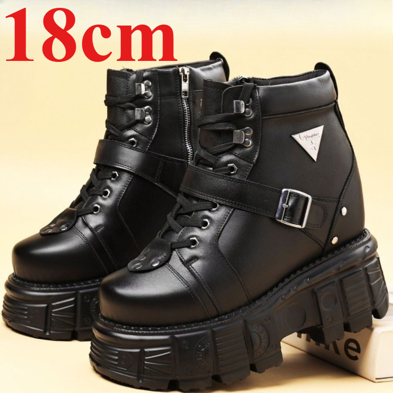Genuine Leather Motorcycle Boo - Men Shoes Type recension och pris