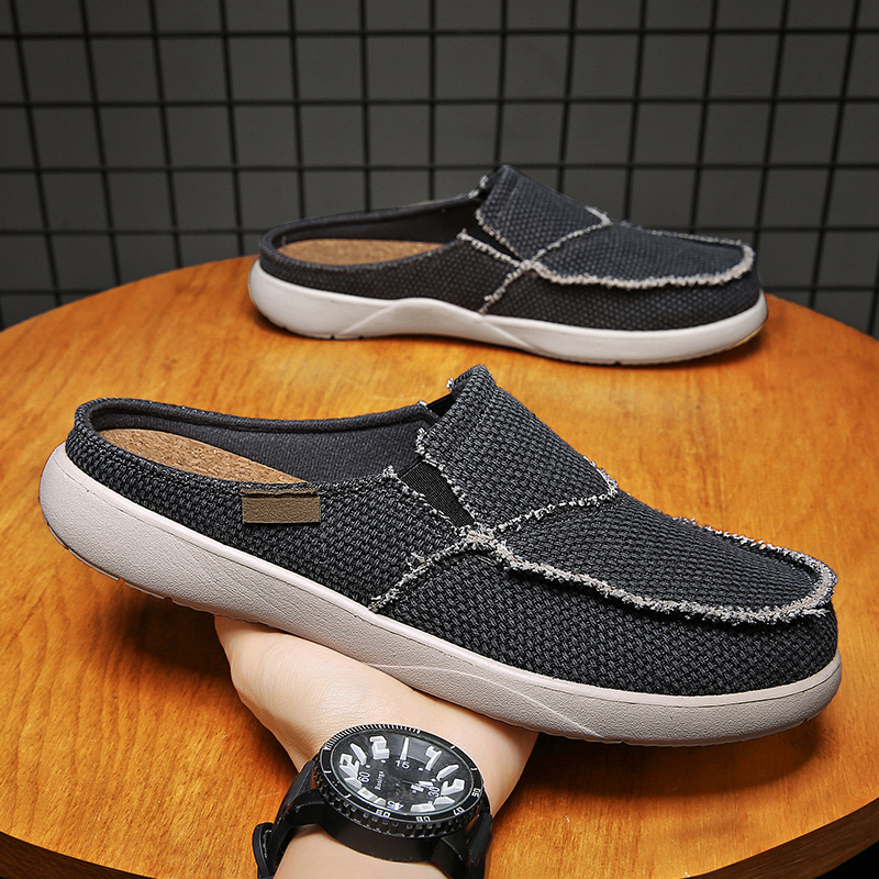 Canvas Slip on Half Shoes for  - Men Shoes Xxl recension och pris