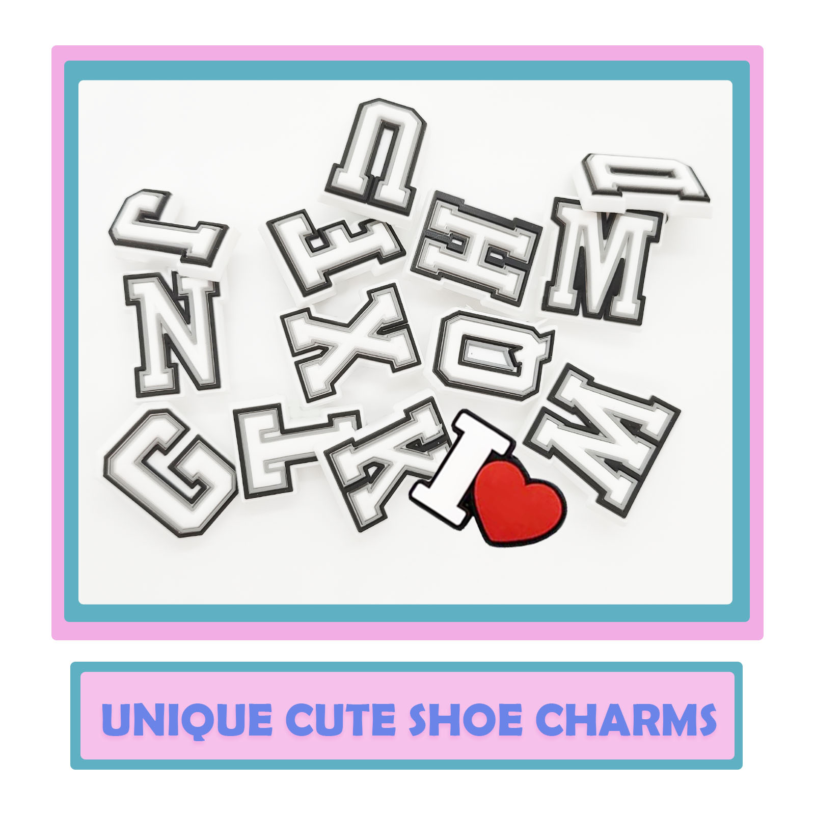54Pcs Alphabet Shoe Charms - S - Men'S Shoes Variety recension och pris